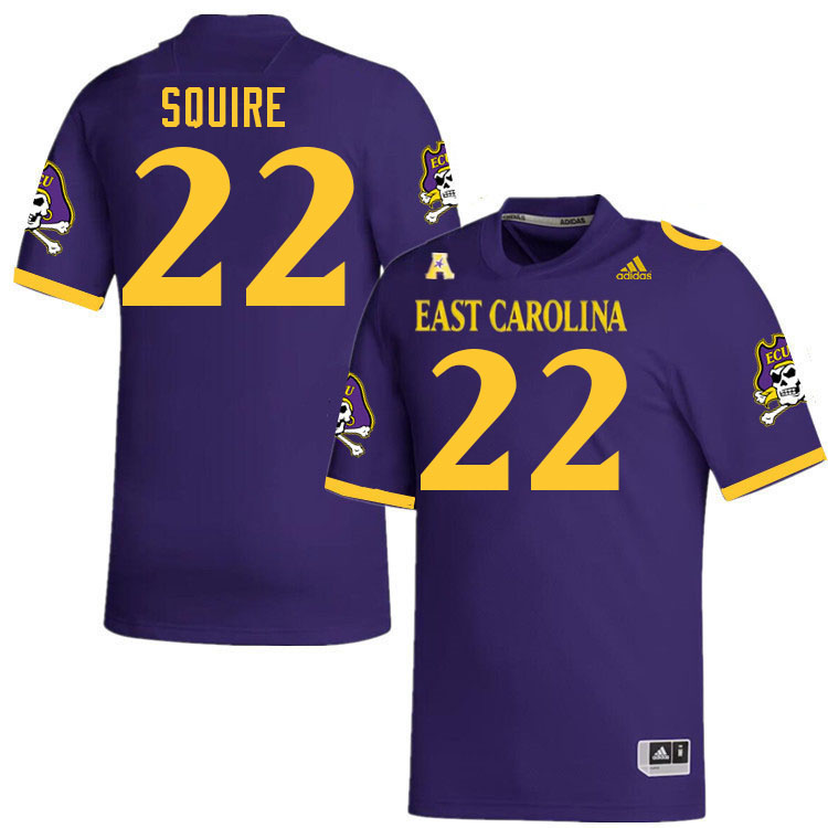 Men #22 Nemo Squire ECU Pirates 2023 College Football Jerseys Stitched-Purple - Click Image to Close